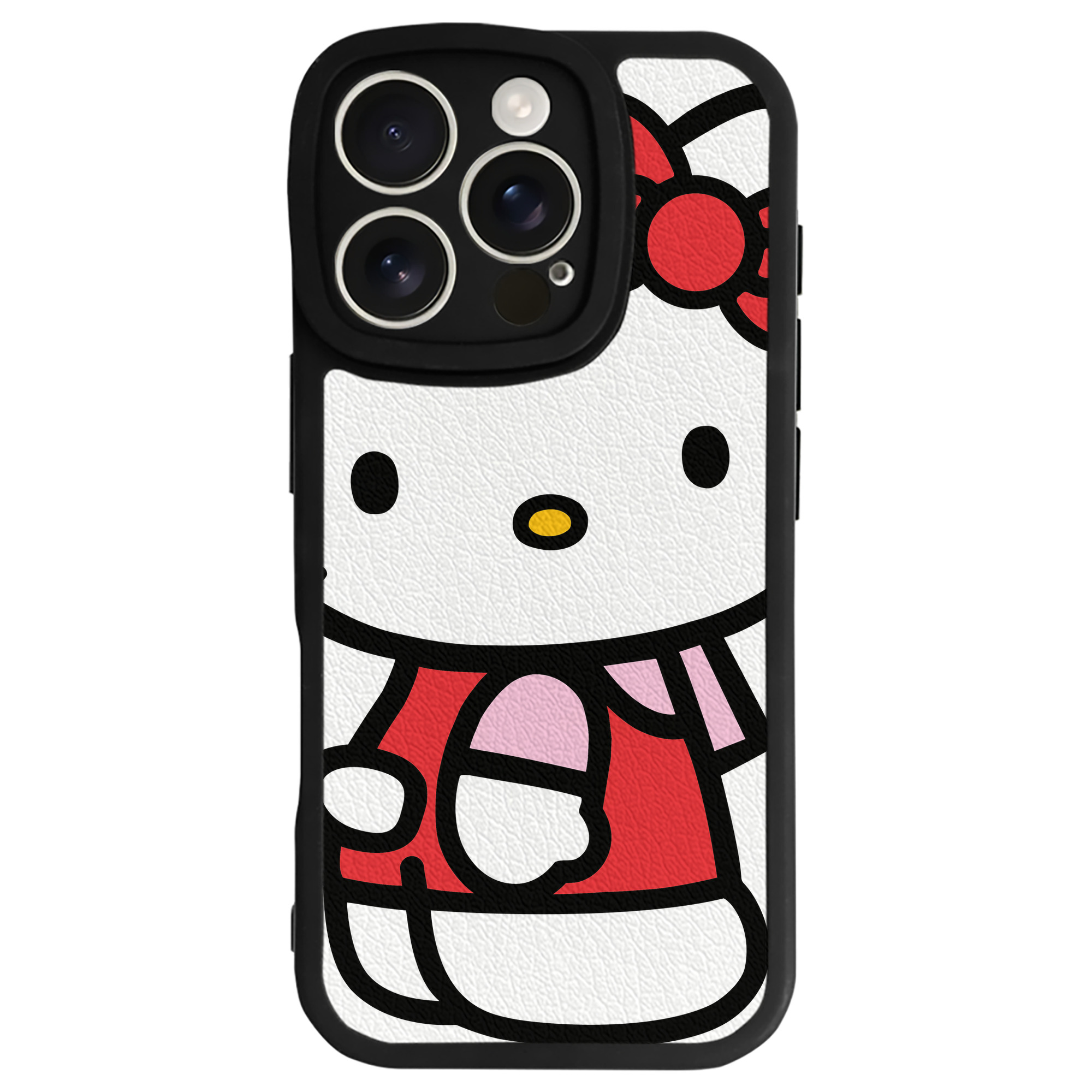 （画像用） Hello Kitty ハローキティ 【iPhone 16シリーズ対応】シリコンスマホケース（レザー調） 材質：シリコン